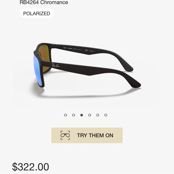 Like New Ray-Ban polarized Chromance mirror lens subglasses - Picture 2 of 8